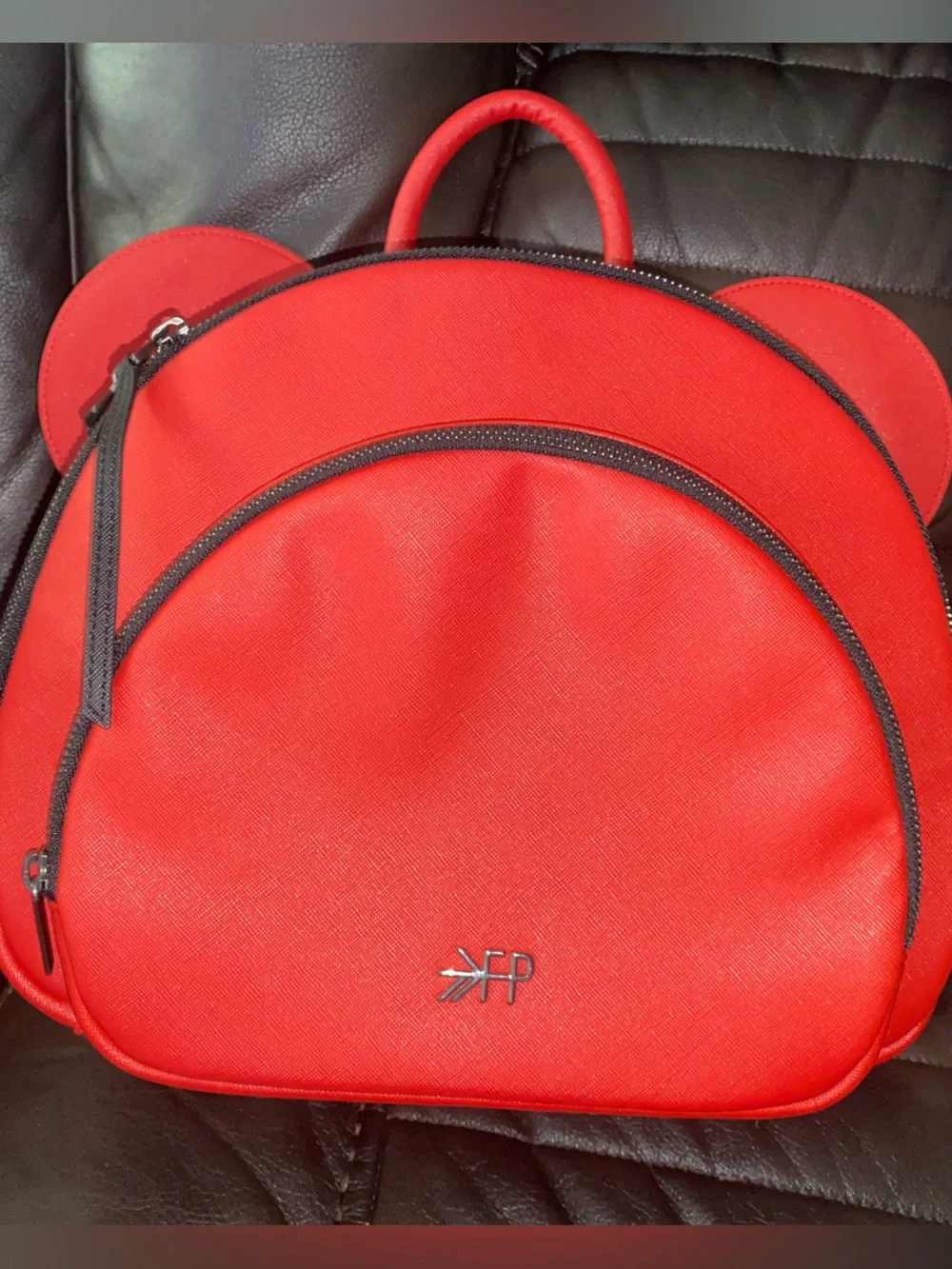 Freshly Picked Red Women's Backpack with Ear Detail